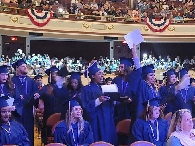 graduate celebrate at commencement
