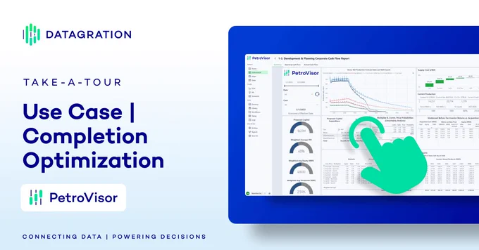PetroVisor Completion Optimization use case applied to an unconventional E&P operating company's development planning decision-making.