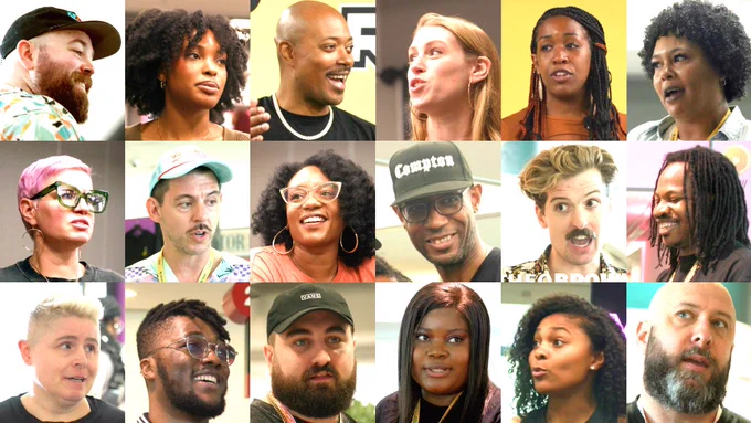 still frames of most of the people interviewed in the video