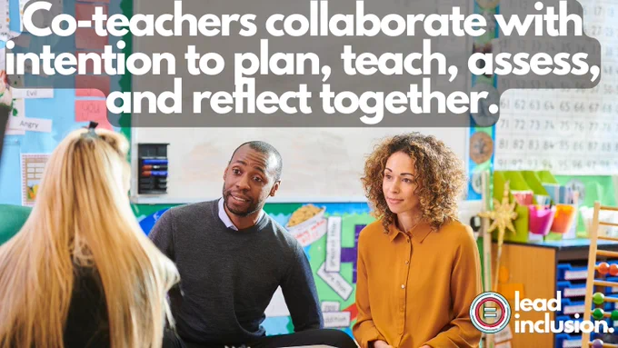 Teachers talking together.