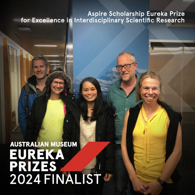 Aspire Scholarship Eureka Prize for Excellence in Interdisciplinary Scientific Research. Octopus and Ice Sheet Team.