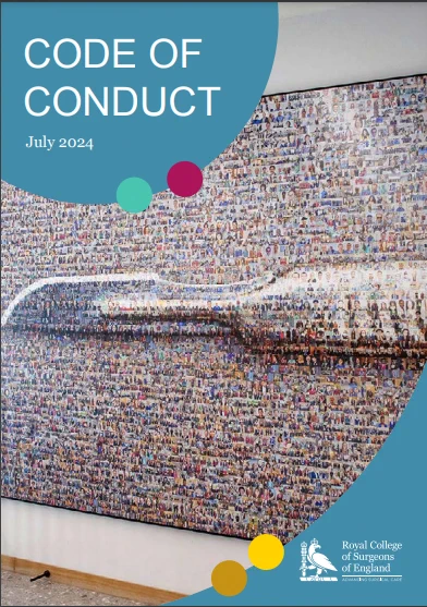 RCS England Code of Conduct cover