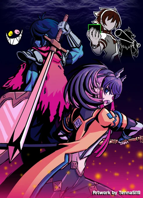 Btw if you wonder why Kris Deltarune here is buff, they went to a gym with Susie and let's just say, they weren't fucking around.