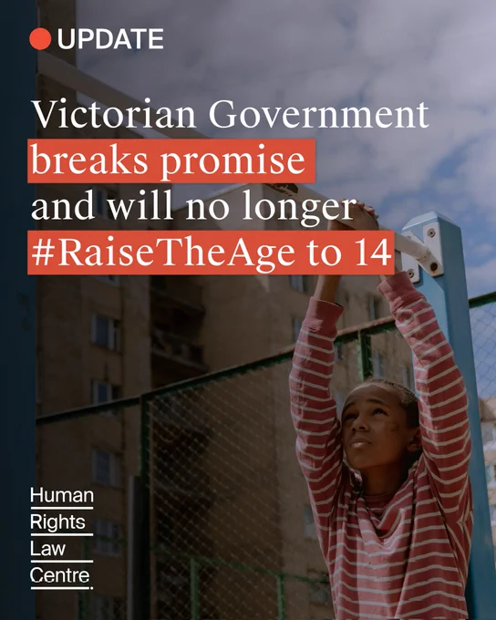 Vic Government breaks promise and will no longer raise the age to 14