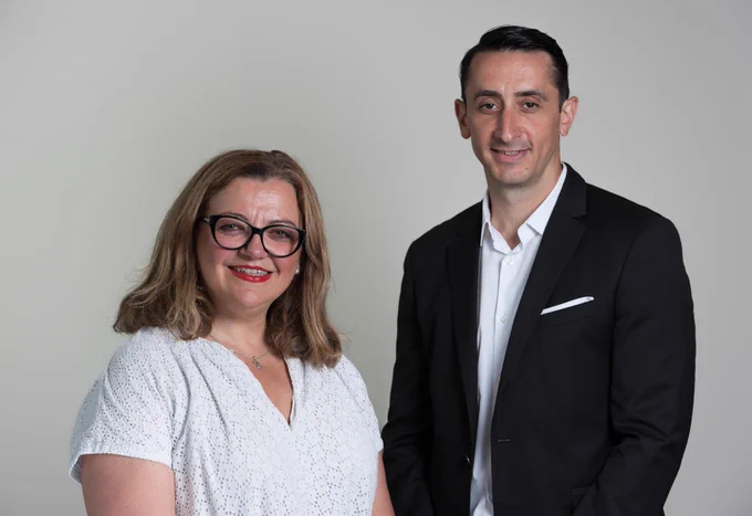 A photo of Chair of Taylor Bennett Foundation, Sarah Pinch & Incoming TBF CEO Koray Camgöz. 