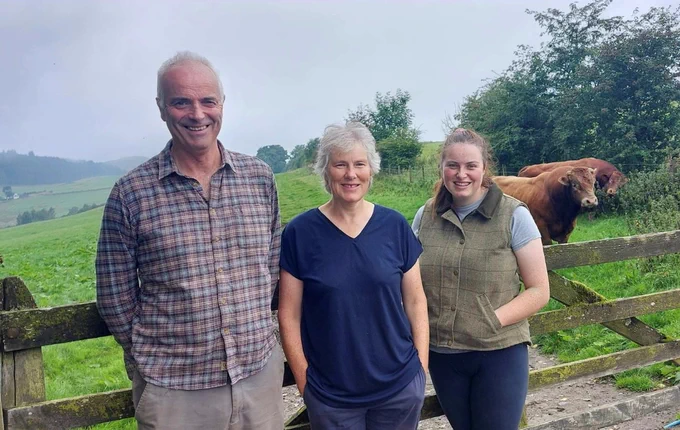 Farmer Andrew Barbour and family on Mains of Fincastle Farm