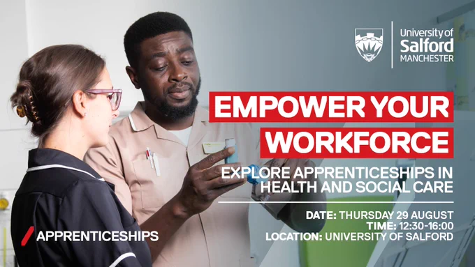 Nursing apprentice in practice. Image includes event details - see link.