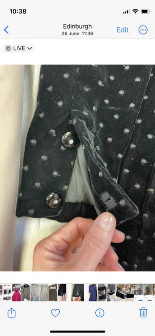 Detail of a Victor Edelstein dress cuff
