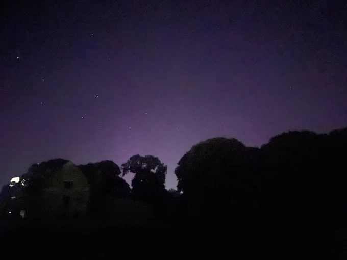 Northern lights over dundrum castle