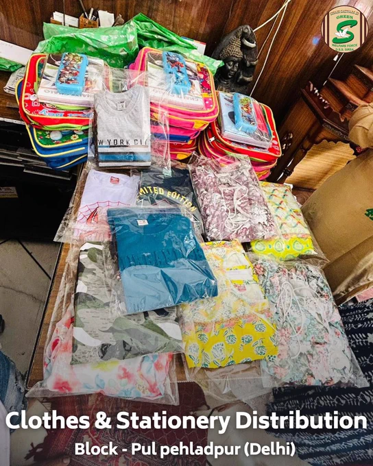 To Support Underprivileged Children, Shah Satnam Ji Green ’S’ Welfare Force Wing volunteers, inspired by the teachings of Saint Dr. Gurmeet Ram Rahim Singh Ji Insan, are distributing cloth and stationery to less privileged kids.​ This noble initiative is a beacon of hope, empowering young minds to reach their full potential. Let's support in creating a brighter future for these children!