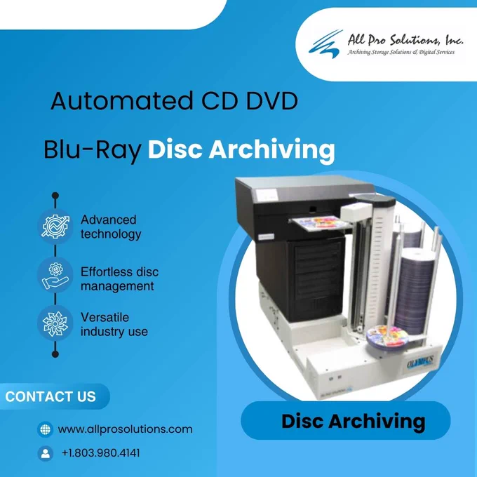 Simplify your archiving process with our Automated CD DVD Blu-Ray Disc Archiving Solutions. Manage and retrieve your discs effortlessly with advanced technology.