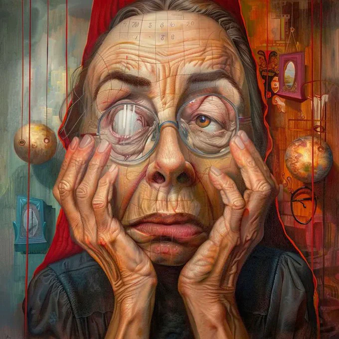 Grotesque Portraits Oil Paintings