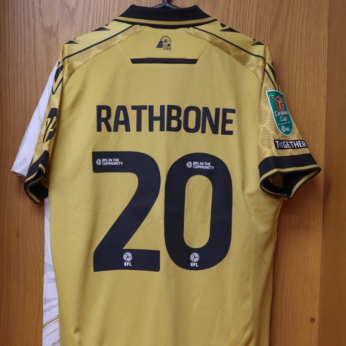 A photo of Ollie Rathbone’s shirt in the changing rooms at Bramall Lane.
