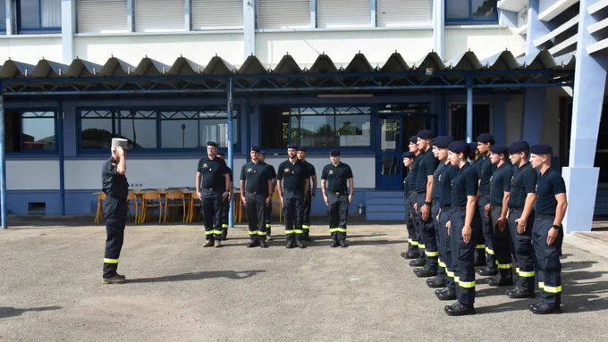 Présentation d'une partie du détachement de l'UIISC1 à Ajaccio.