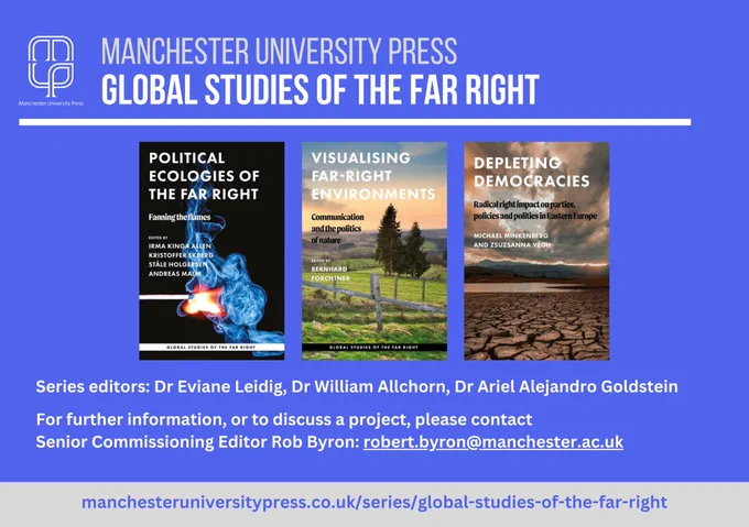 Banner for Manchester University Press book series. Global Studies of the Far Right.