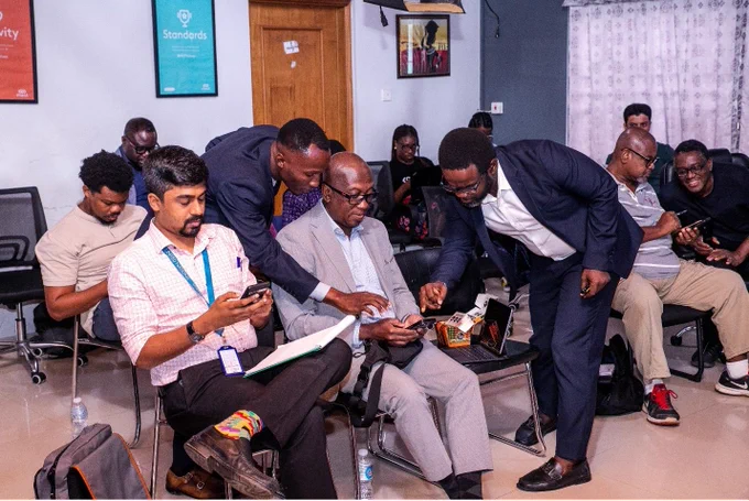 PG Director George Laryea-Adjei learns about digital tools to improve education for children.