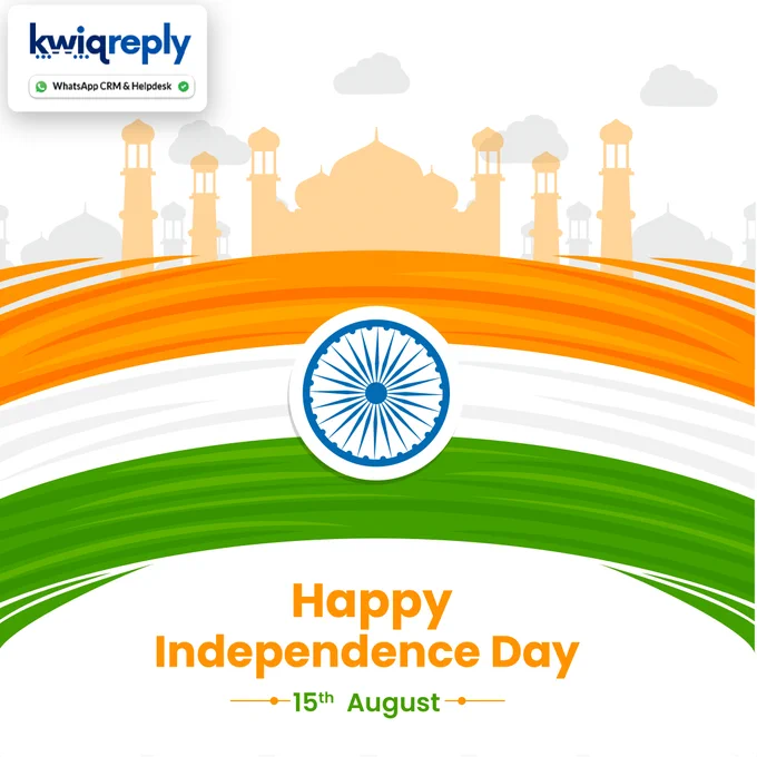 Indian flag waving on Independence Day, symbolizing unity and freedom with text celebrating the strength of connection and national pride. #IndependenceDay #JaiHind