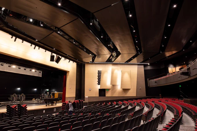 The auditorium at the new Doherty Memorial High School.