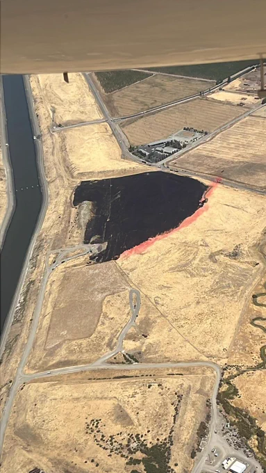 Burn area from fire