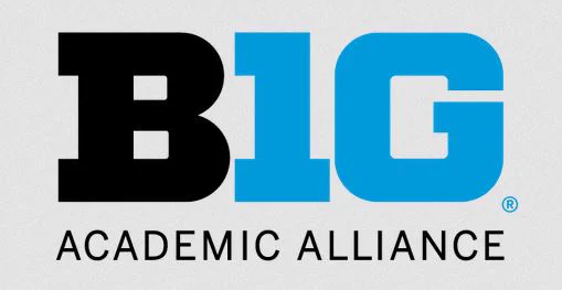 BTAA's logo. Words read "BIG Academic Alliance" - the IG in "BIG" are in a contrasting color and serve double duty as the numerals 10. 