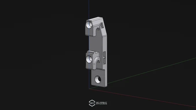 Bracket CAD model.