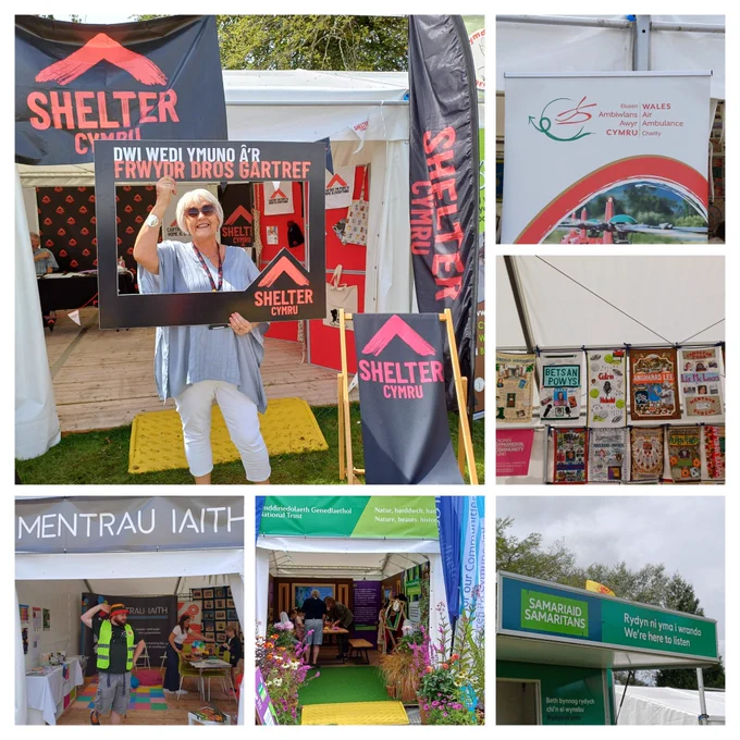 Charities with stands at The Eisteddfod in Pontypridd 2024