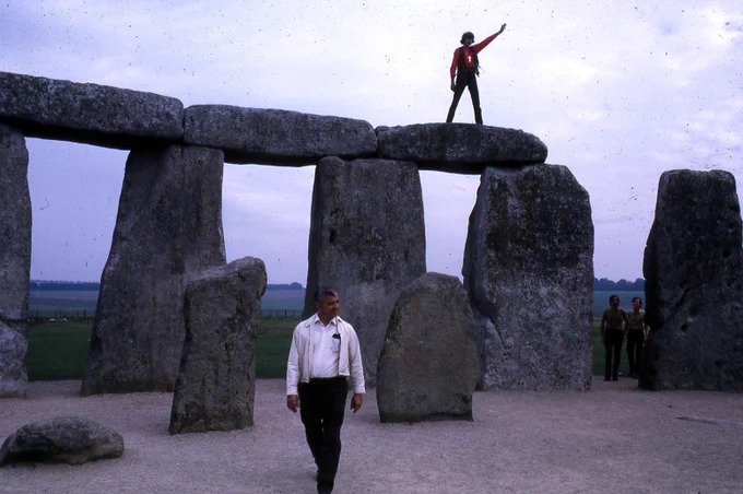 Stonehenge in the 70s. My dad, Tony Sr, below, gave me a leg up.  It was breathtaking to be up there.  You can't get anywhere near it now.