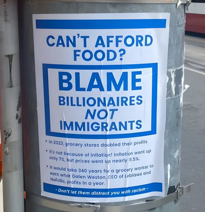 Can't afford food? blame billionaires not immigrants 