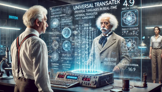 Einstein's Universal Translator for real-time language translation