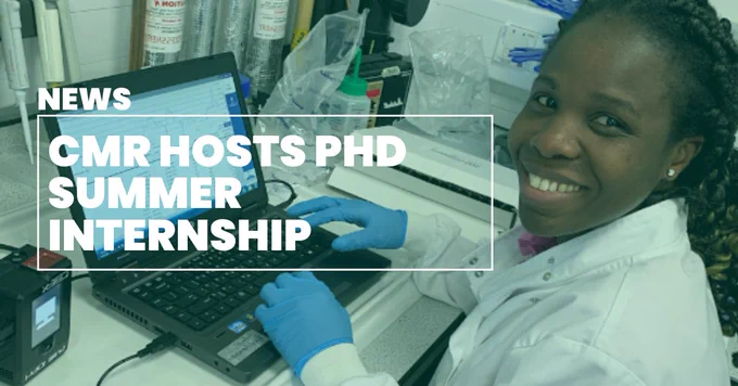 News title card: CMR hosts PHD summer internship.