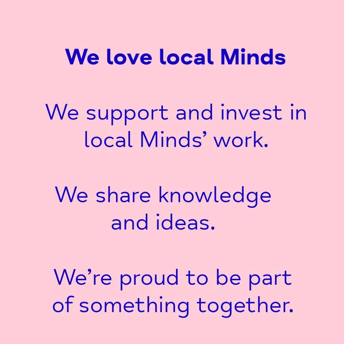 Graphic carousel. Text says, We love local Minds