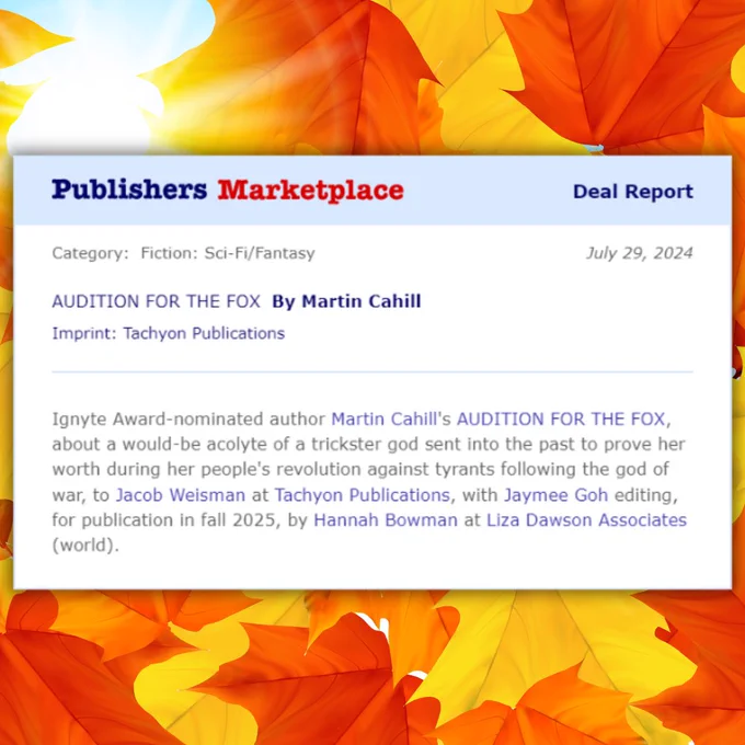 Marty sold a book, and this is the PM notification, whoa!!
