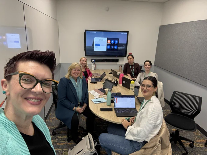Selfie of a group of researchers