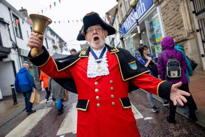Town crier in Clitheroe