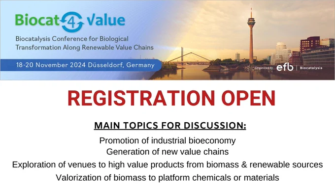Biocat4Value: biocatalyis conference for biological transformation along renewable value chains