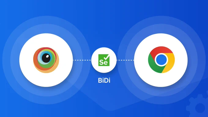 BrowserStack logo connected with the Selenium logo and the Selenium logo connected to the Google logo via a dotted line