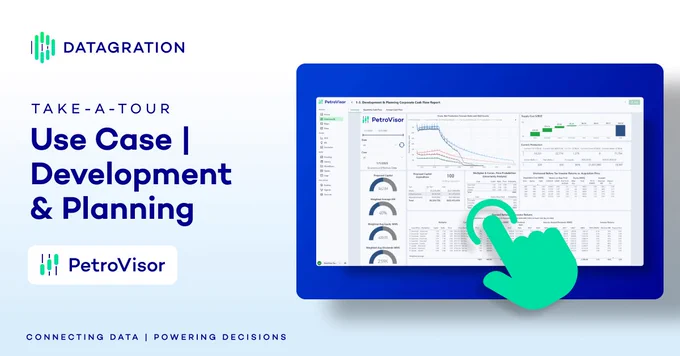 PetroVisor Development & Planning use case applied to an unconventional assets E&P operating company.