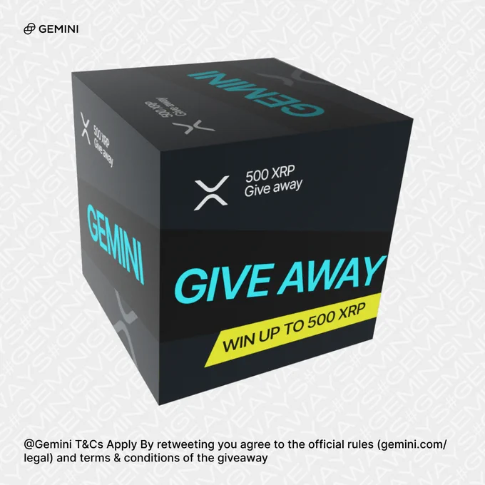 It's been nearly 1 year since we've listed XRP! To celebrate, we’re giving away 500 $XRP to one lucky Gemini user! Welcome back to GeminiGiveaways 🤘🌊