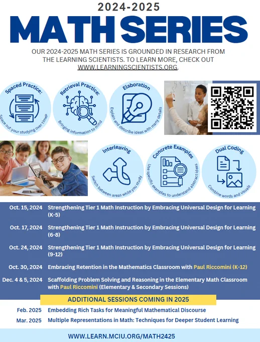 2024-2025 Math Series Flyer.  Visit https://learn.mciu.org/2425mathpd/