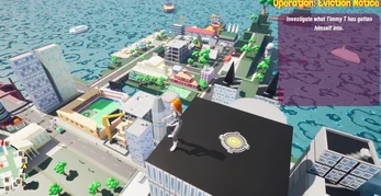 Captain Stardust on a roof