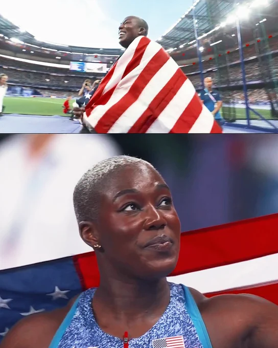 🇺🇸🥈Annette Nneka Echikunwoke is the FIRST American woman to win a hammer throw OLYMPIC MEDAL!! #ParisOlympics 