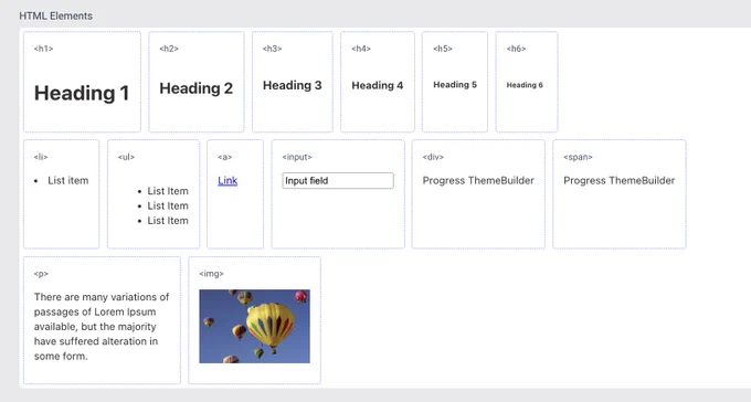 Screen grab: ThemeBuilder Styles in Native Apps