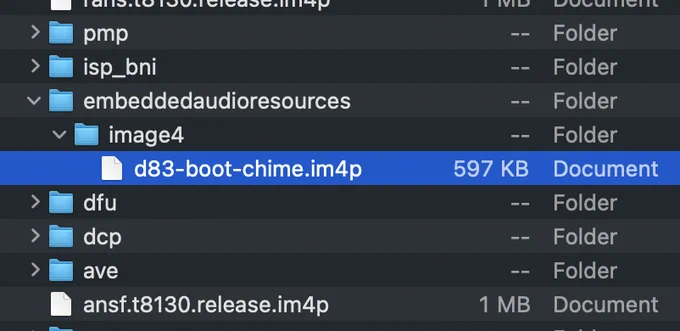 This is showing the extracted ipsw for iOS img4 files