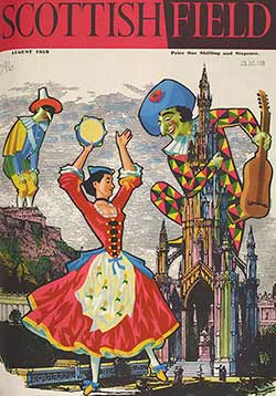 The August 1959 issue of 'Scottish Field' magazine featuring the Edinburgh International Festival on the cover.