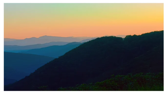 Appalachia mountains at sunset