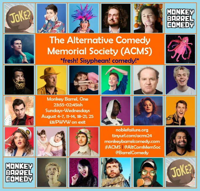 Grid of faces, of acts on this week