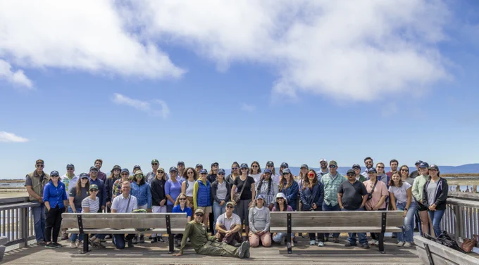 Participants on the Salt Pond Restoration Tour. Photo courtesy of Joey Kotifca. 