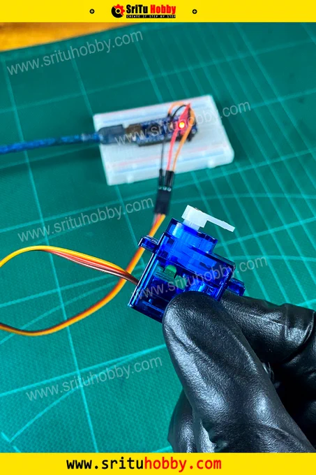 Servo motor control using Arduino Nano board