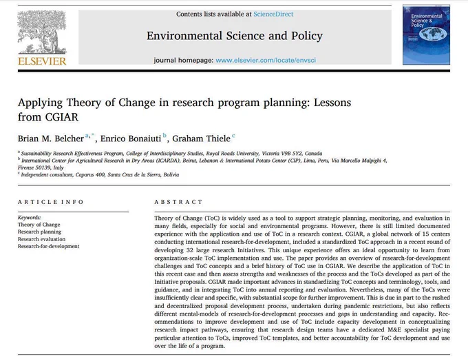 Title page of Environmental Science and Policy Article and Abstract