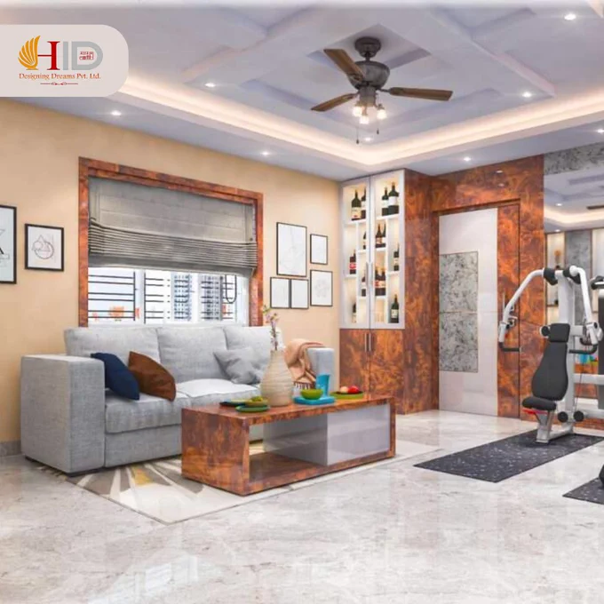 Living Room Interior - HID Designing Dreams